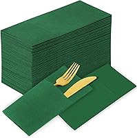 Vista 21 de KAMMAK Servilletas Negras Desechables con Bolsillo para Boda, Servilletas Decorativas de Cena de Papel, Paquete de 100, Toallas de Mano de Invitado