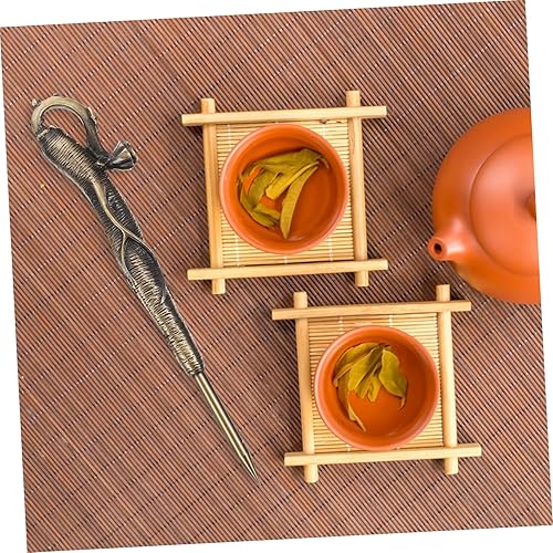 Miniatura 7 de BRIGHTFUFU Pu'er Tea Pry Tea Cono de té Cuchillos de té de madera Ladrillo de hielo Té Palanca Puerh Pick Puerh Herramienta de té Pinza de té Aguja