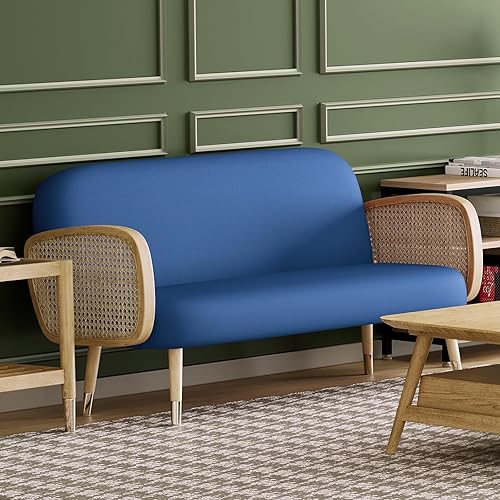 Miniatura 4 de MoNiBloom Funda elástica para futón de tamaño Queen, sin brazos, protector de muebles, duradera y lavable, con cremallera, para adultos, niños y