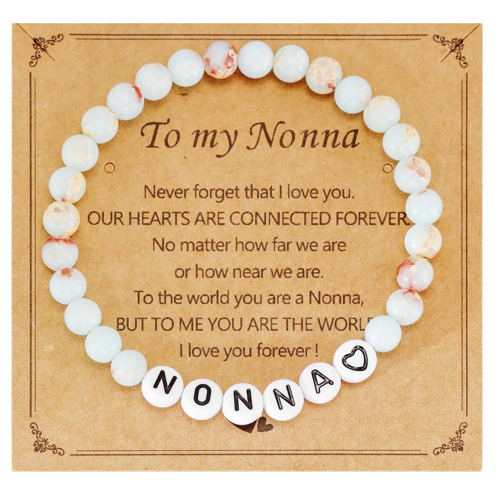 Kivosliviz Nonna Gifts for Birthday Women Grandma from Grandkids Nonnas Jewelry Best Nonna Bracelet