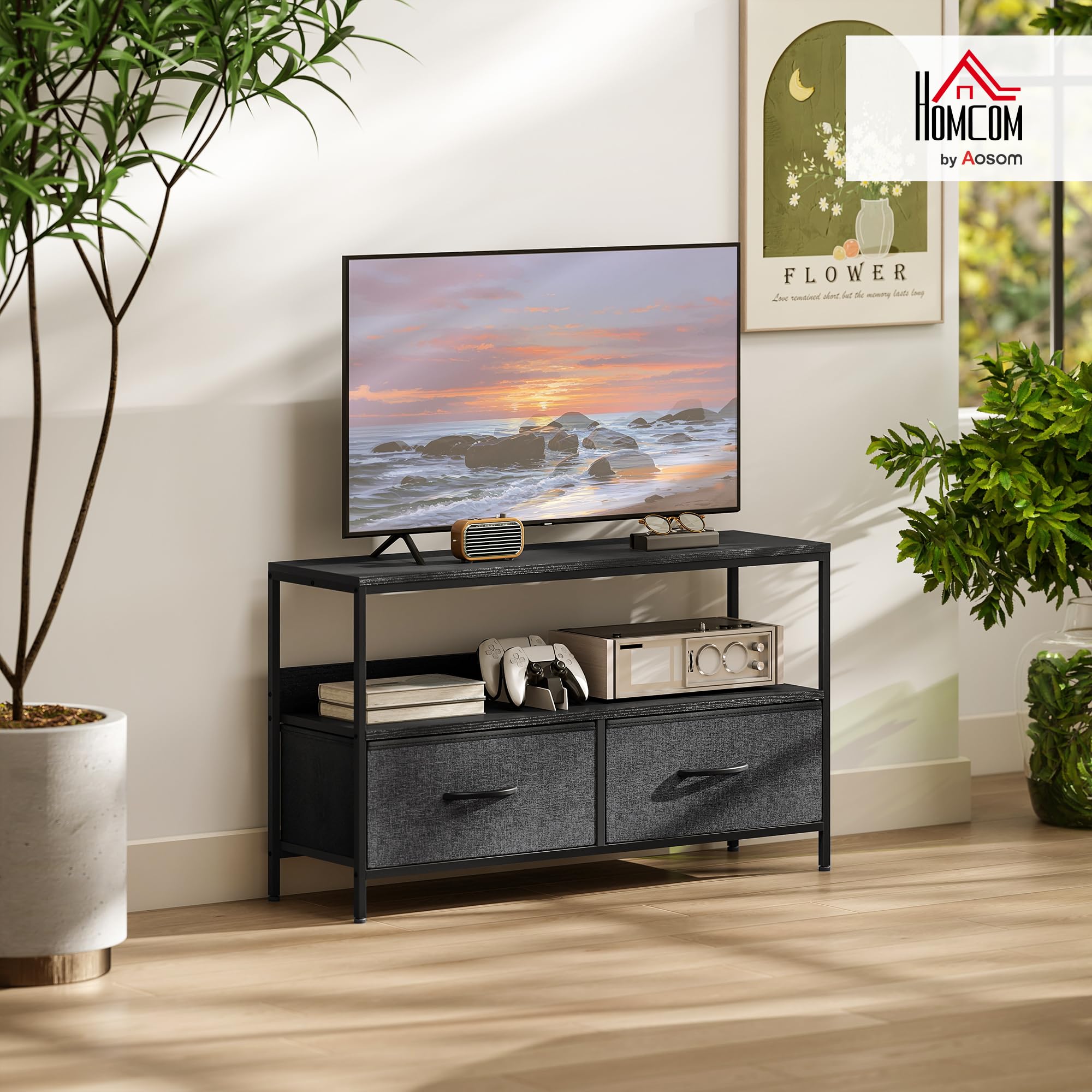 Cassetto TV Foldable H98xW29xS56cm Up to 47 Pollici Black - Dettaglio