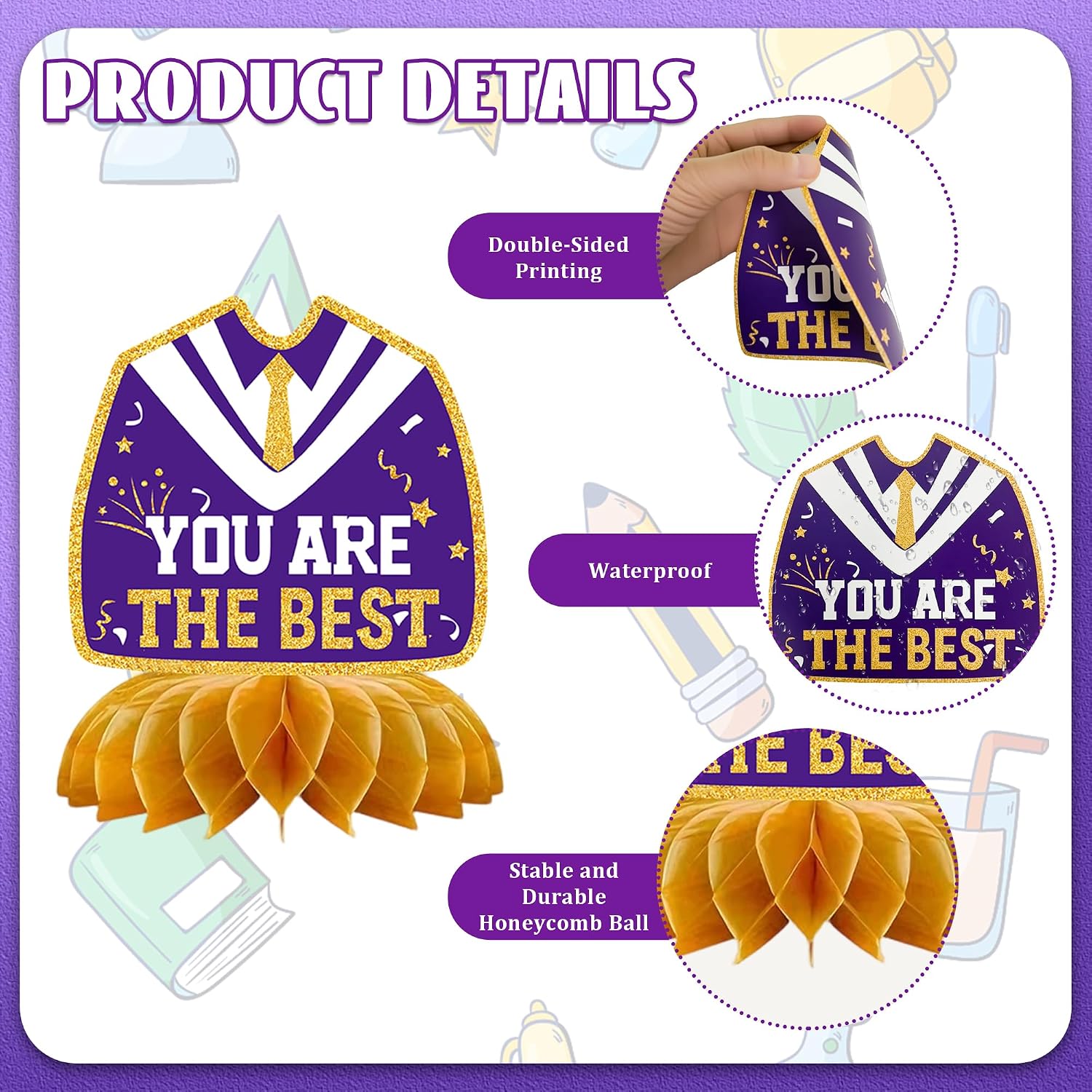 12PCS Graduation Decorations 2026, Graduation Centerpieces for Tables image 4