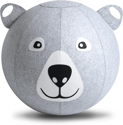 Miniatura 7 de Vivora Niko - Silla de bola sentada para la oficina y el hogar, ligera y ergonómica de pie, con solución de bola de ejercicio activadora con asa y