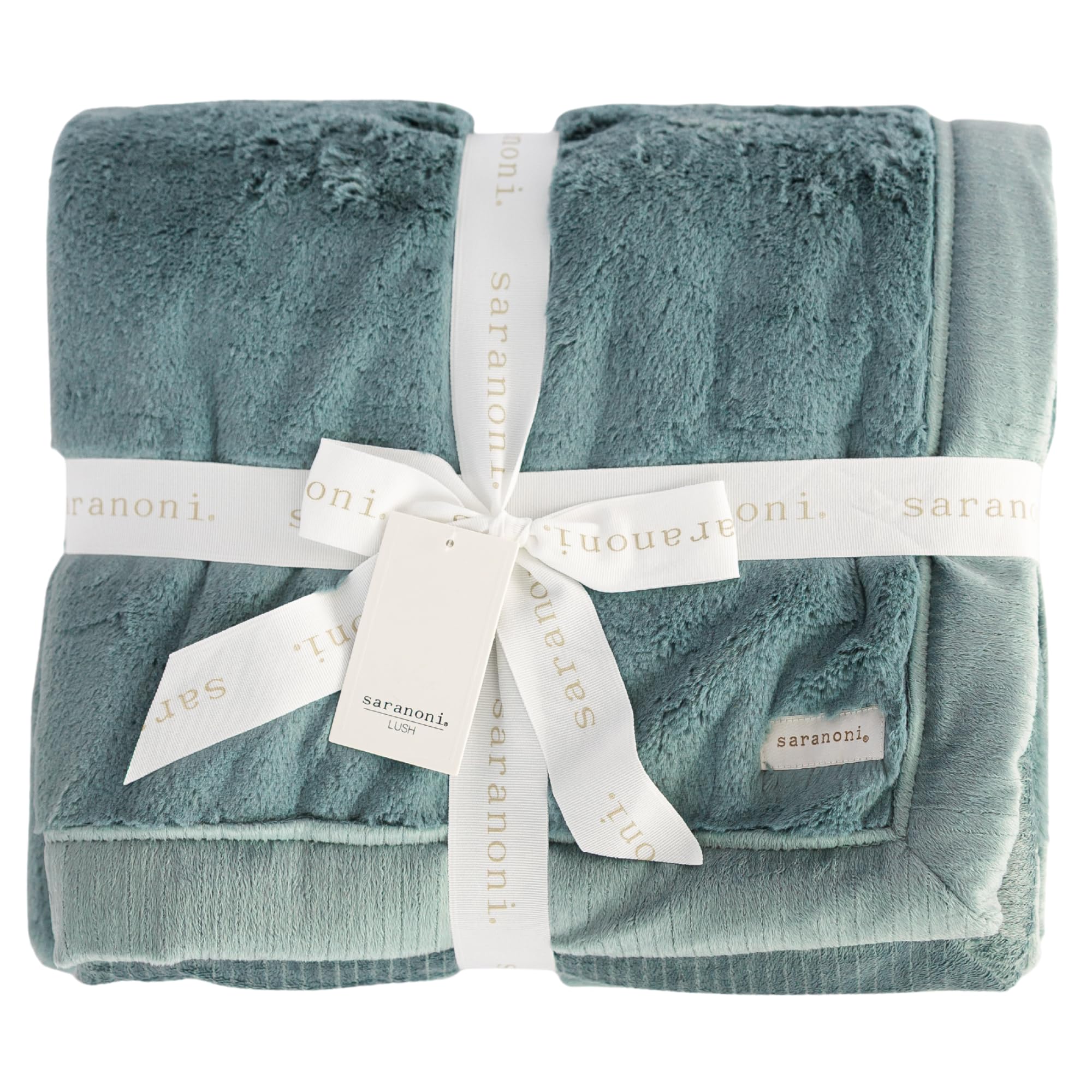 SARANONI Oversized Luxury Blanket | Breathable Super Soft, Lush, Plush Comfy Blankets for Adults | Eucalyptus - X-Large 60” x 80”