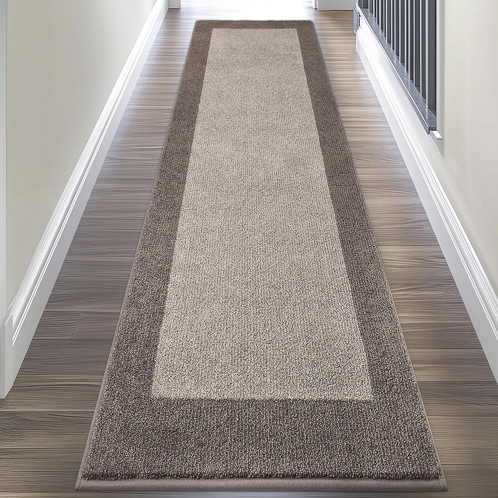 Machine Washable Kitchen Rug 24" x 96", Non Slip Kitchen Mat for Floor, Absorbent Entrance Runner Rug for Bedroom, Hallway, Bathroom, Door (Roll Packing)