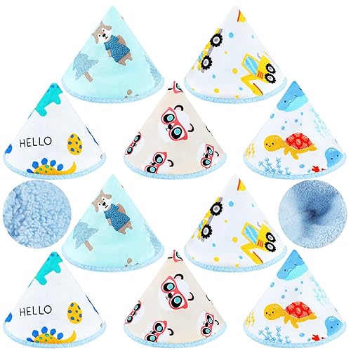 Timgle 10 fundas de terciopelo coral para orina para bebé, fuerte absorción de agua, protector de orina para bebé, gorro de orina reutilizable,