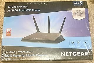 NETGEAR Nighthawk Smart WiFi Router (R7000) - AC1900 Wireless Speed (up to 1900 Mbps) | Up to 1800 sq ft Coverage & 30 Devices | 4 x 1G Ethernet and 2 USB Ports | Armor Security