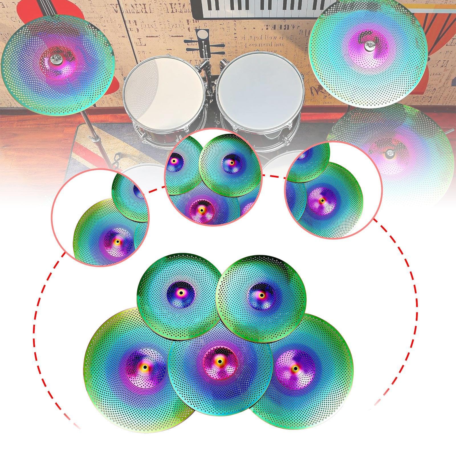 Amazon | JunZheHub 5x低ボリュームシンバルセット静かなシンバル練習