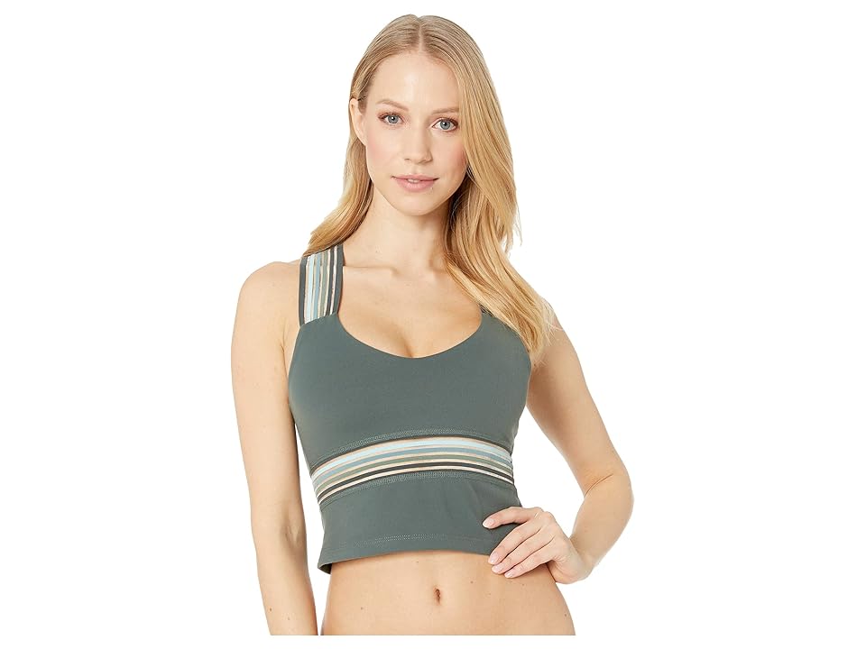 

Beyond Yoga Get Your Filament Cropped Tank (Dark Tropic) Women's Sleeveless, Green