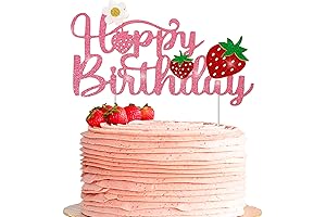 Vintage Strawberry Cake Decoration for a Berry Sweet Summer Party