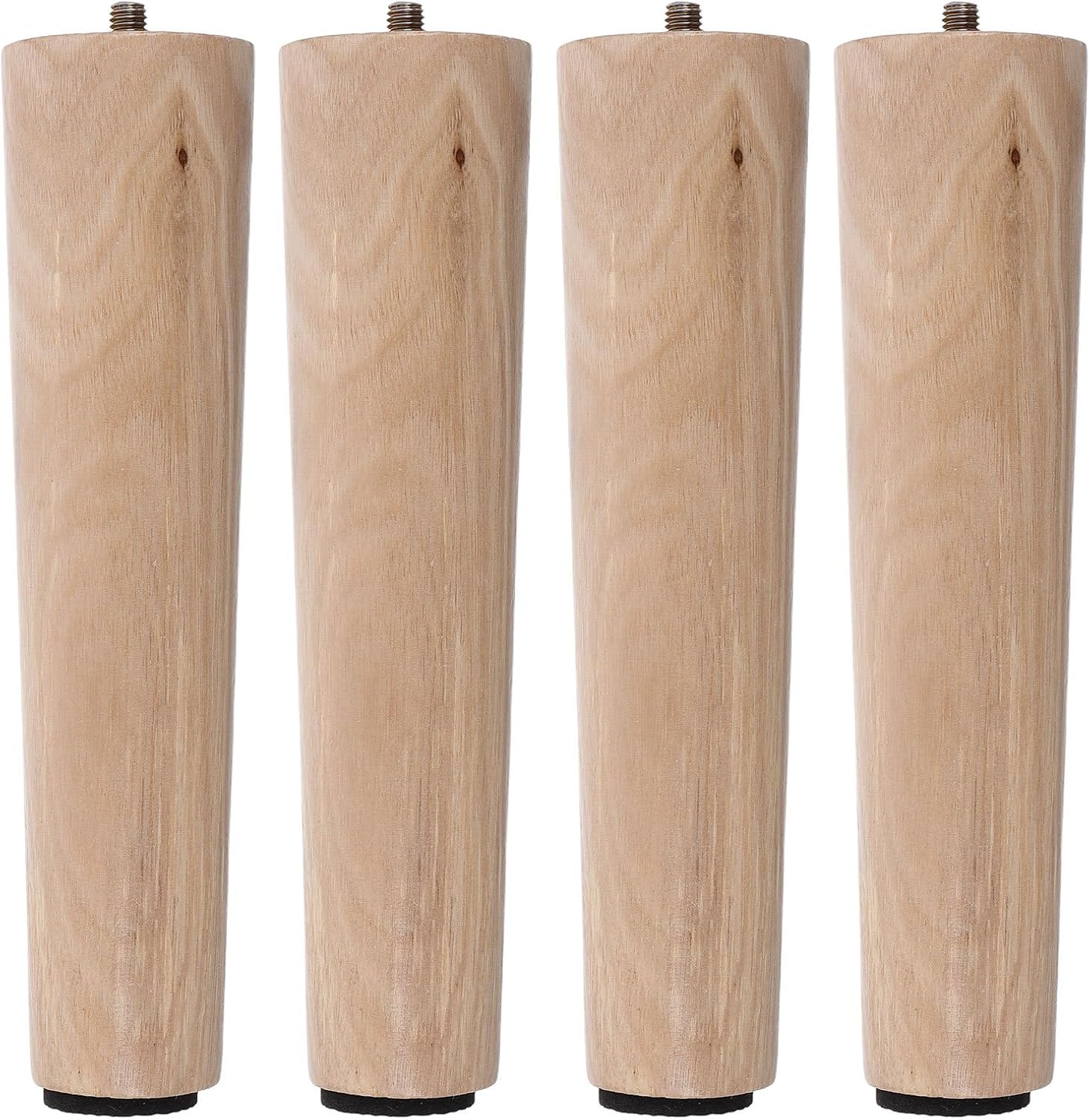 4pcs Solid Wood Furniture Legs for Sofa Couch Bench Replacement, 20cm Wooden Support Feet for Coffee Table Dresser Cabinet Bedroom Desk