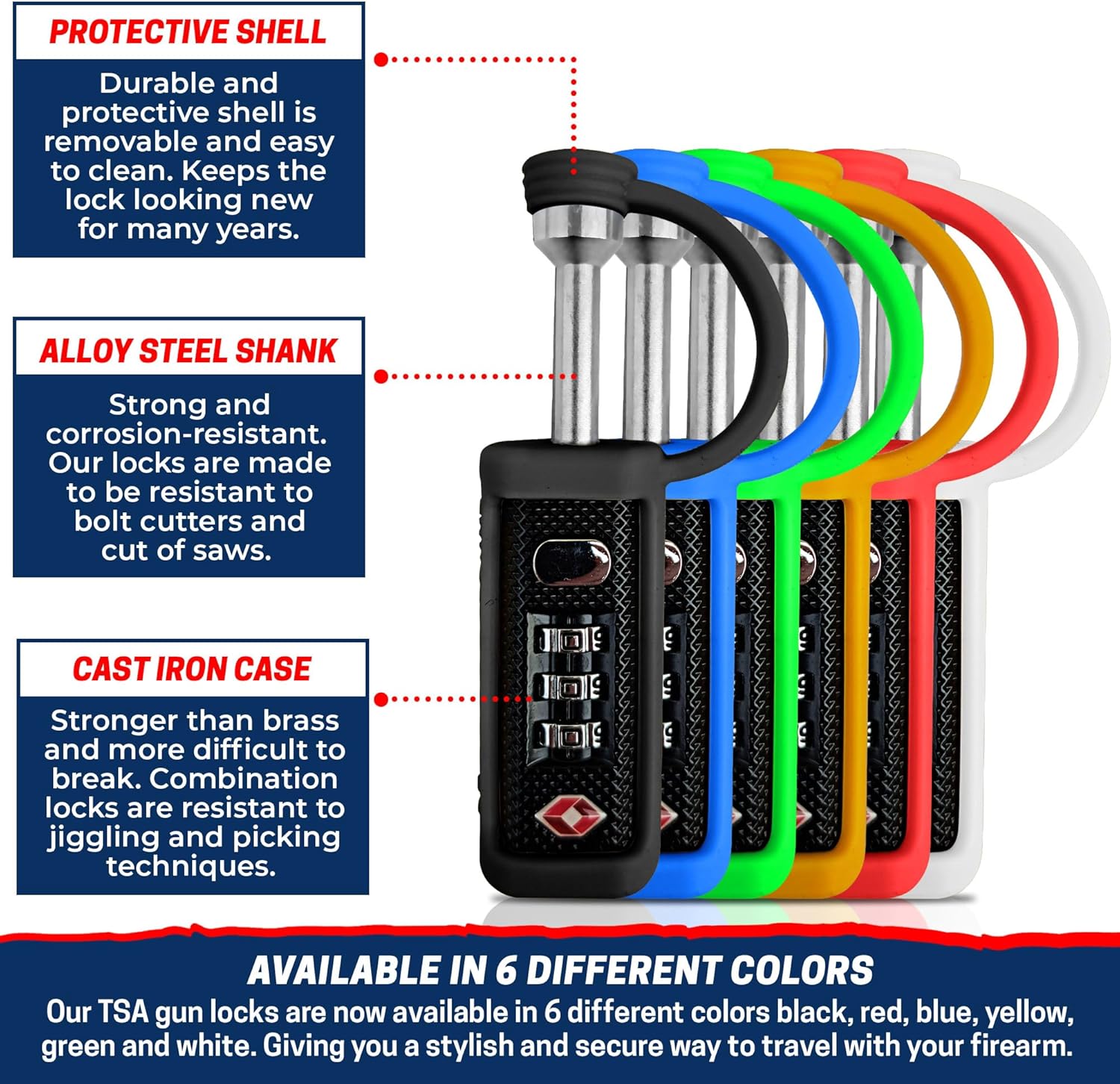 Cedar Mill Fine Firearms TSA Approved Gun Case Locks & Ultimate Pro Universal Gun Cleaning Kit Bundle