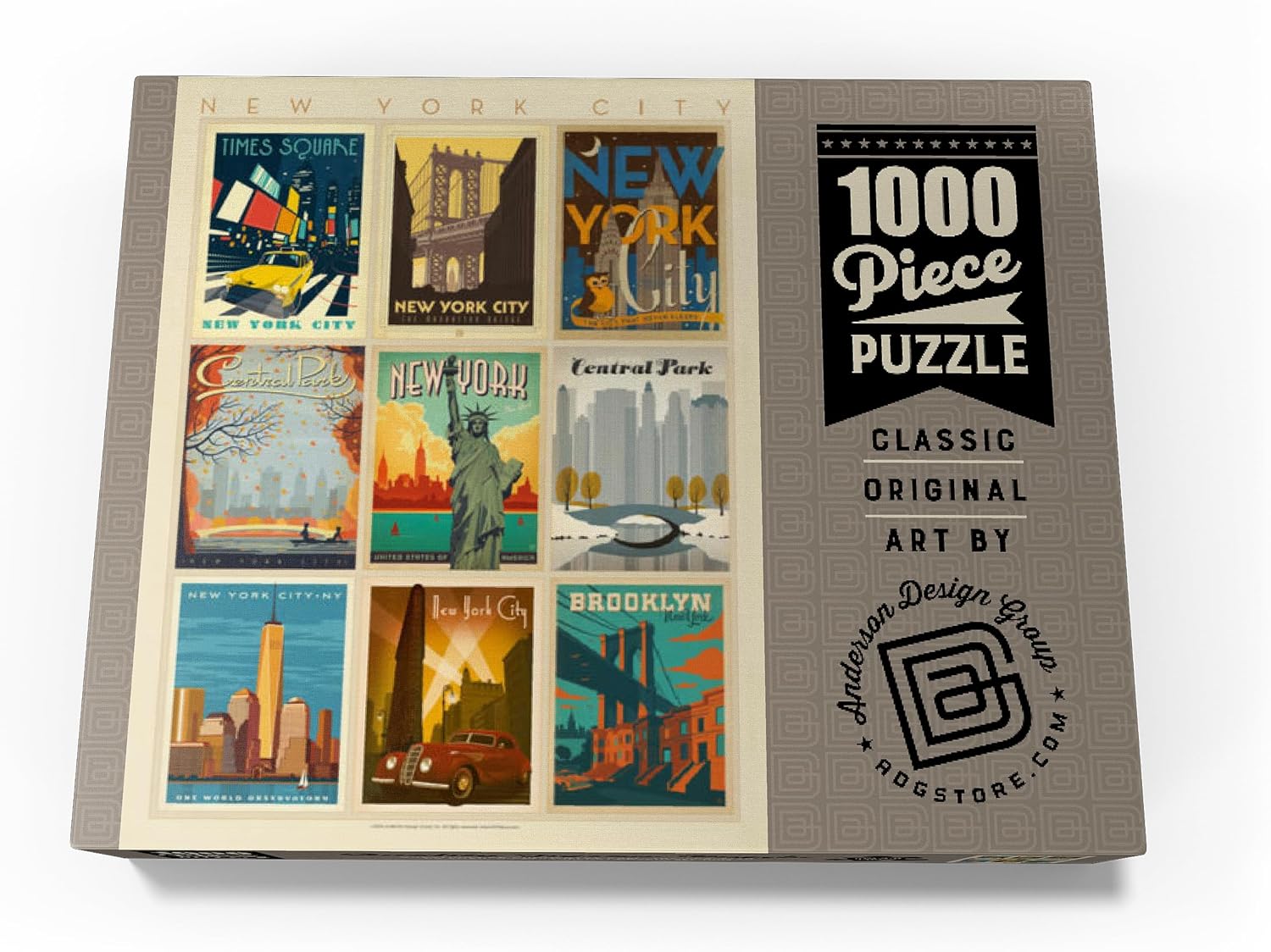 MyPuzzle New York City: Multi-Image Print - Edition 1, Vintage Poster - Premium 1000 Piece Jigsaw Puzzle for Adults
