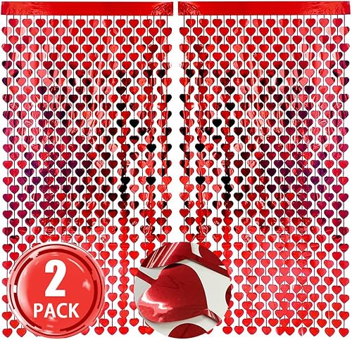 Paquete de 2 cortinas de flecos de papel de aluminio dorado de 3.3 x 6.6 pies, cortinas de fondo para decoración de despedida de soltera, decoración