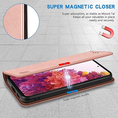 Miniatura 107 de ZZXX Funda tipo cartera para Samsung Galaxy S20 con bloqueo RFID, soporte de ranura para tarjetas, funda protectora de cuero magnético fuerte