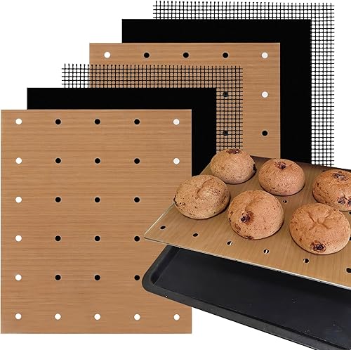 Miniatura 1 de 6 tapetes antiadherentes reutilizables para horno tostador, 9 x 11 pulgadas, de malla fácil de limpiar, compatibles con Breville, Cuisinart, Ninja