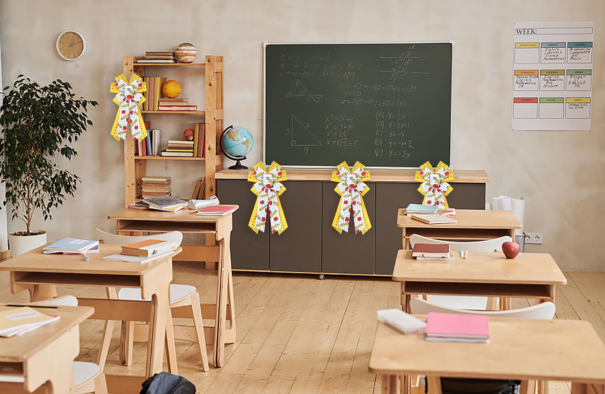 Snapklik.com : 2 Rolls 10 Yards Back To School Wired Edge Ribbon, 2 ...