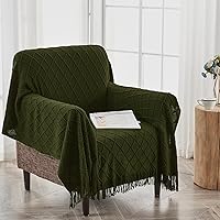 Vista 12 de inhand Knitted Throw Blankets for Couch and Bed, Soft Cozy Knit Blanket with Tassel, Black Lightweight Decorative Blankets and Throws, Farmhouse