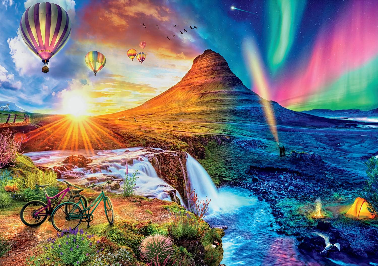 Buffalo Games - Icelandic Mountain - 300 Large Piece Jigsaw Puzzle: Toys & Games