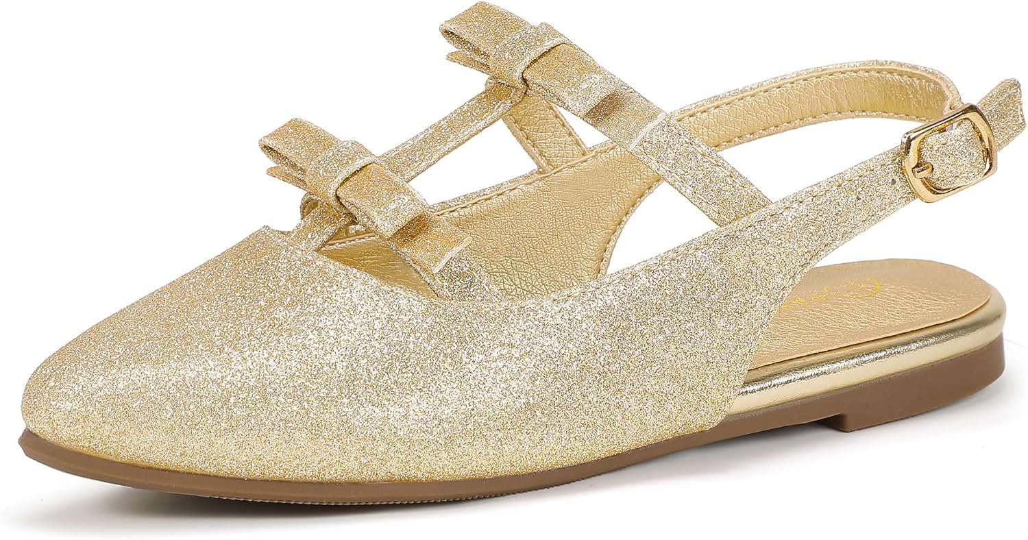 PANDANINJIA Girls Dress Shoes - Pointed Toe Sandals