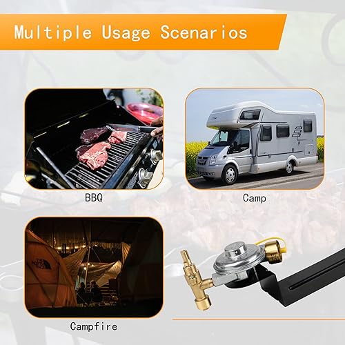 Miniatura 4 de Regulador de válvula de parrilla de gas 80477 actualizado compatible con weber serie Q100Q120, reemplazo del regulador de gas 80477 para piezas de