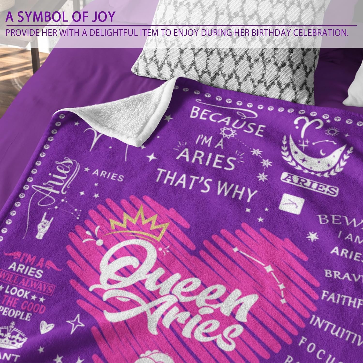Aries Gifts: Aries Birthday Gifts - Zodiac Throw Blankets 50" 60" for Women
