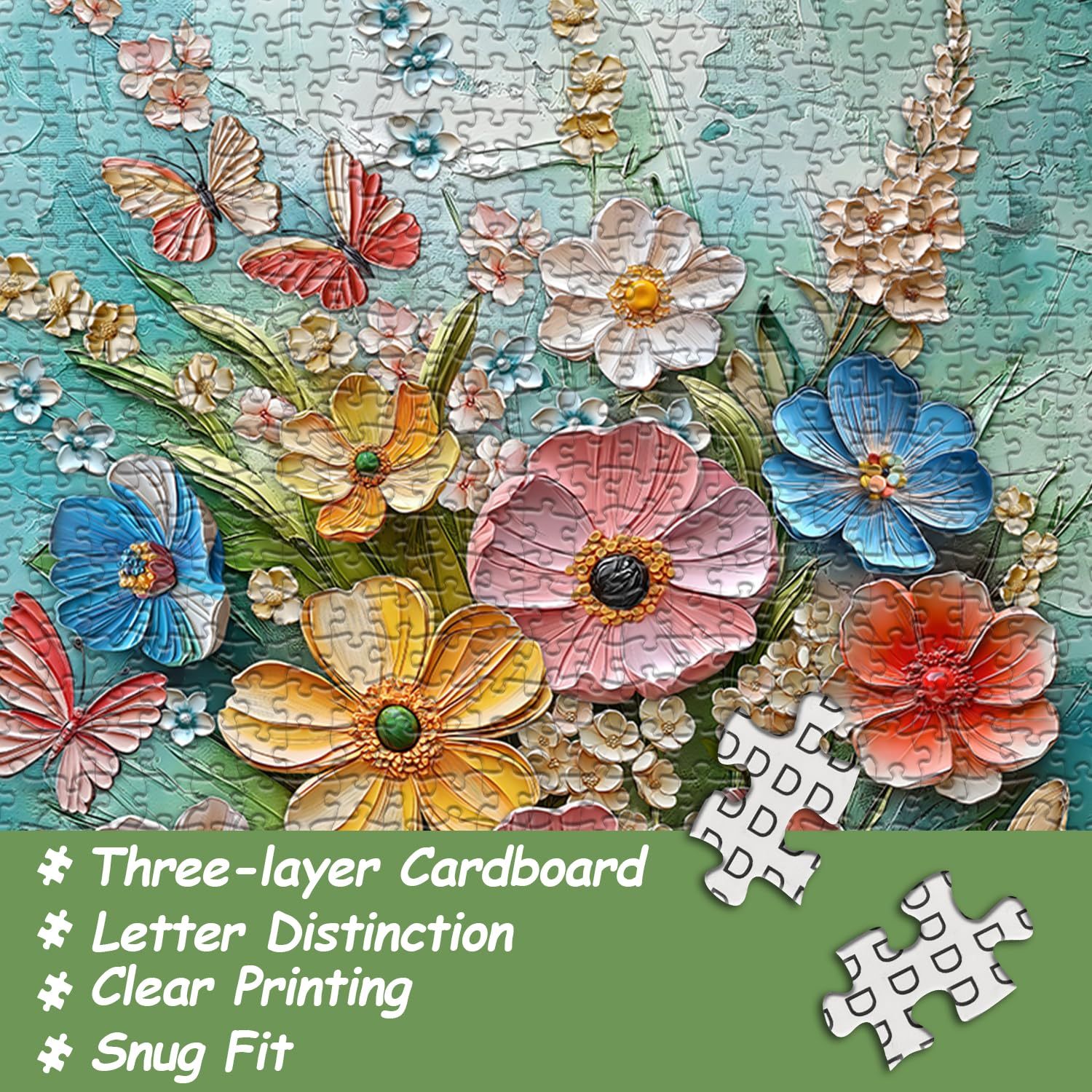 Snapklik.com : Flower Puzzles For Adults 1000 Pieces, Spring Plant ...