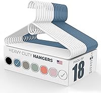 Vista 16 de Neaties - Perchas resistentes para ropa, paquete de 18 – Fabricadas en EE. UU. – Capacidad de 8 libras, perchas de plástico para ropa de adultos