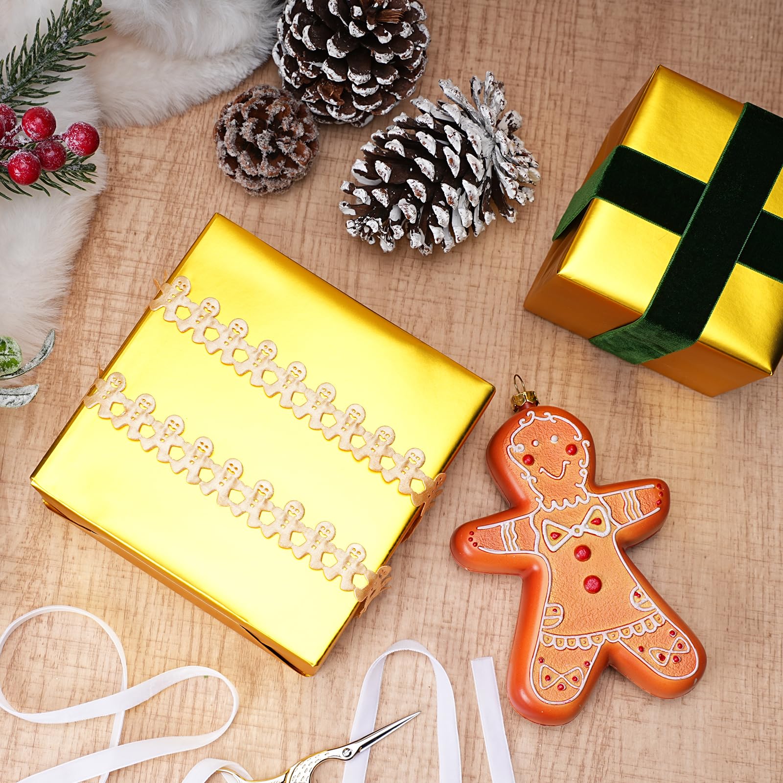 LaRibbons Goldenes Weihnachts-Geschenkpapier, einfarbig, mattes Metall, Geschenkpapierrolle – 43 cm x 10 m, Geschenkpapier für Weihnachten, Hochzeit, Geburtstag, Urlaubsparty
