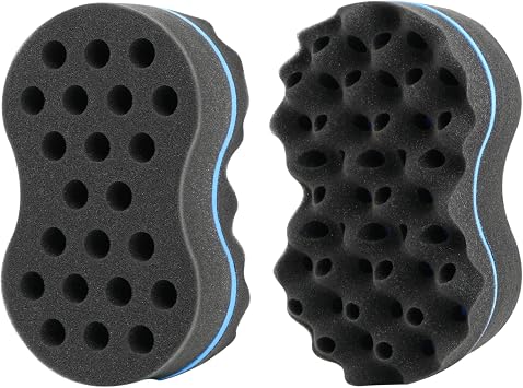 Double Side Two in One Magic Twist Hair Sponge Afro Braid Style Hair Sponge Brush
