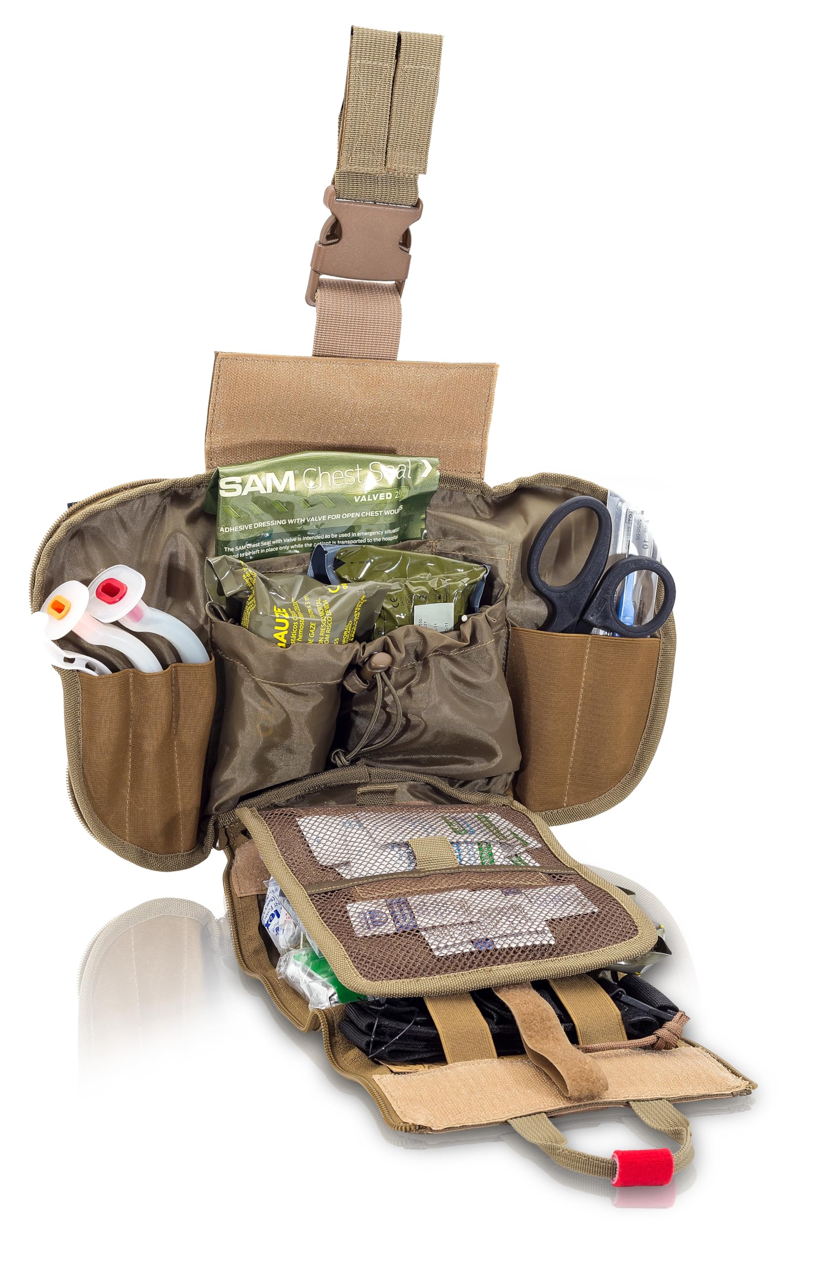 Elite Bags, Quickaid'S Botiquín Paramédico Pernera Molle, Poliamida Marrón Coyote