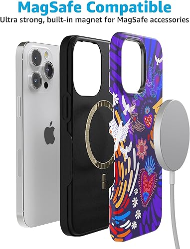 Miniatura 5 de Casely Funda para iPhone 15 Pro Max  Viva La Vida  Frida Kahlo Floral Collage Bold  Compatible con MagSafe