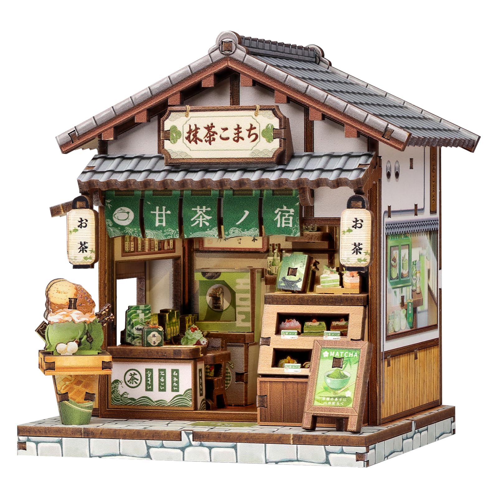 Cutefun Japanese Miniature House Kit - DIY 3D Wooden Puzzles