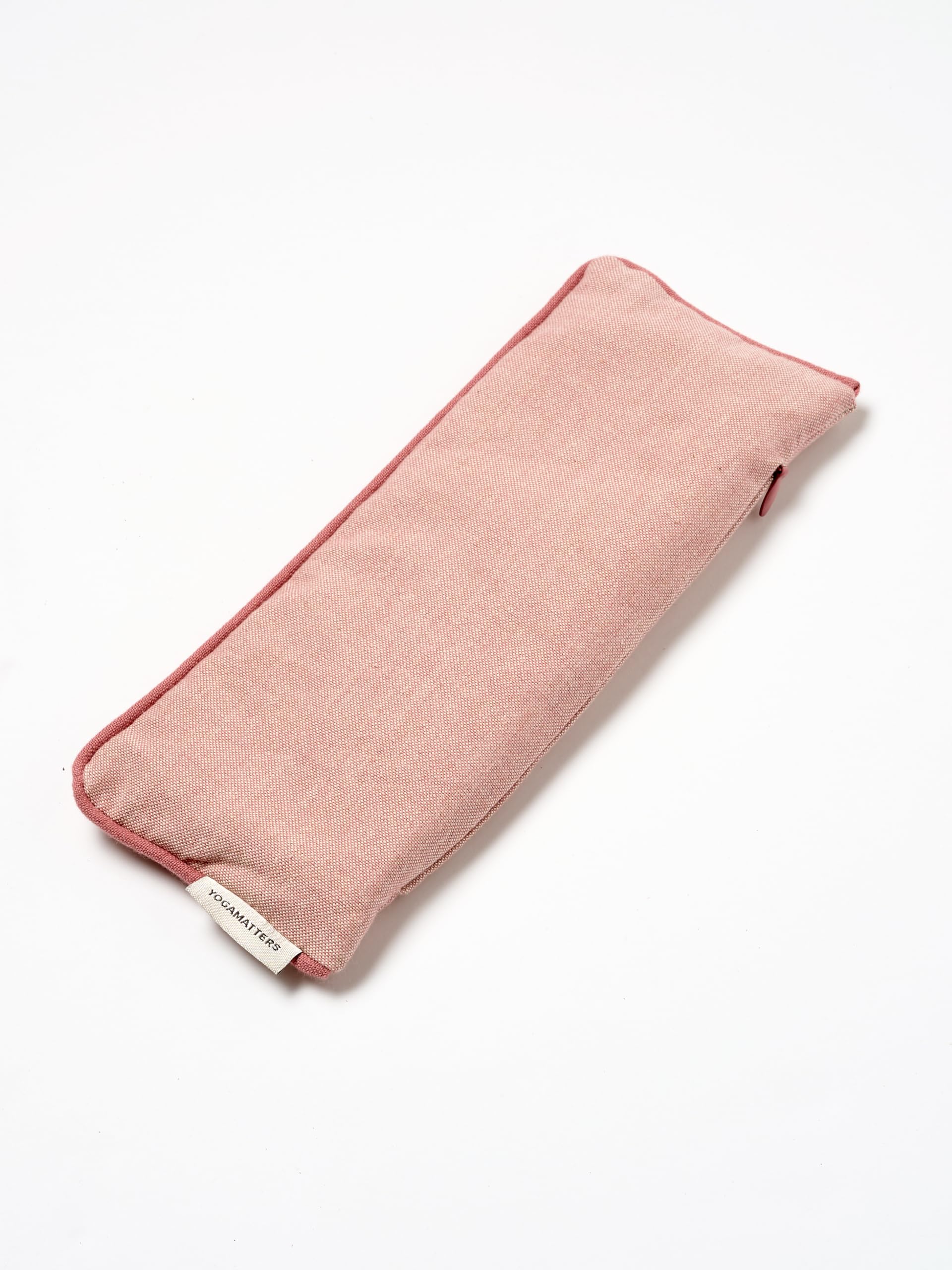 Yogamatters Organic Cotton Eye Pillow | Lavender and Linseed | For Yoga, Relaxation and Meditation (Rose Quartz)