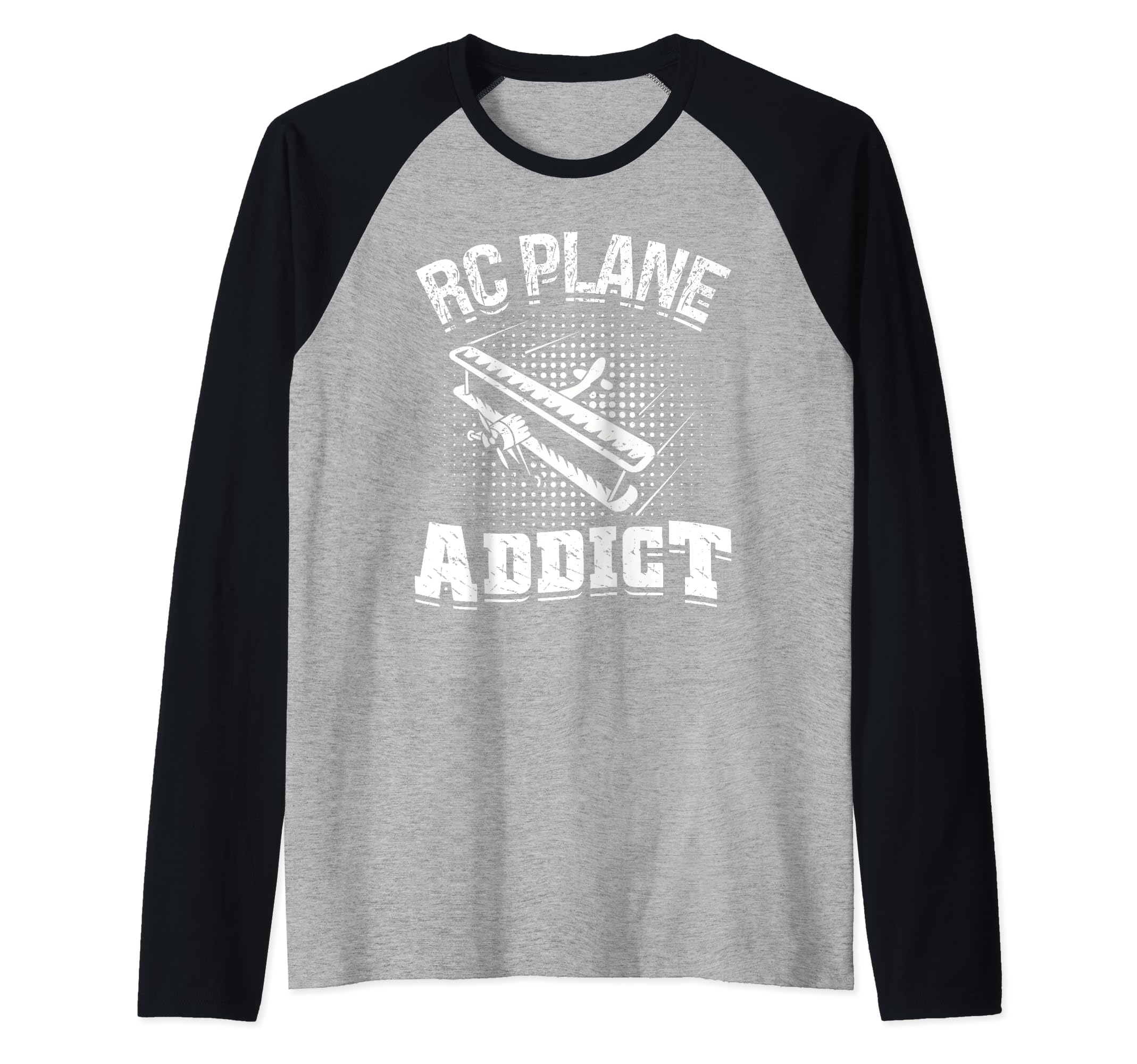 RC Plane Addict Model Plane Addict RC Plane RC Airplane Raglan Baseball Tee
