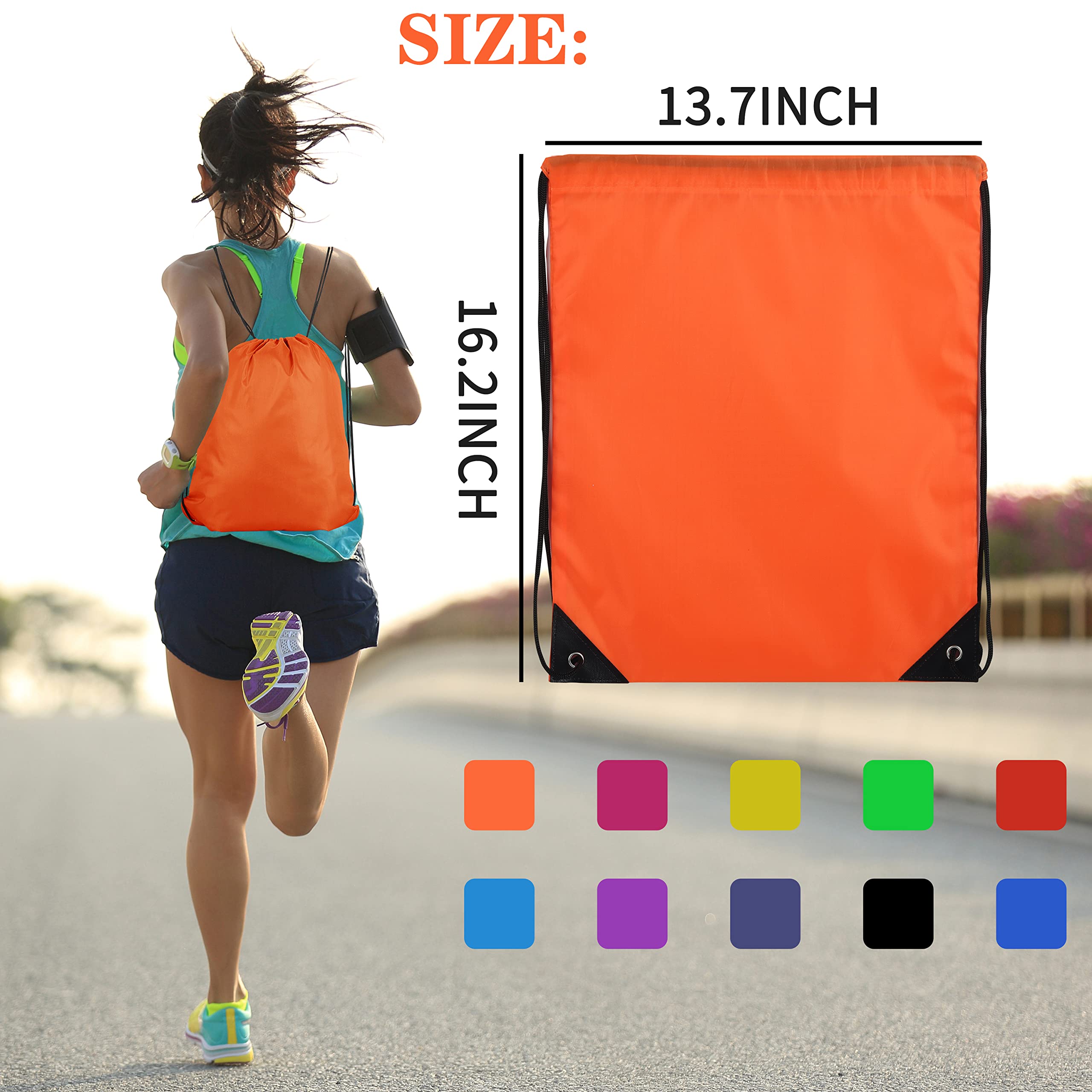 600Pcs Drawstring Backpack Bags Bulk Cinch Tote Traveling - Dettaglio