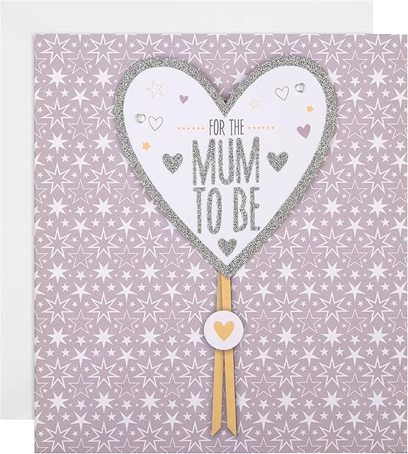 Hallmark Congratulations Card for Mum To Be - Contemporary Heart Design