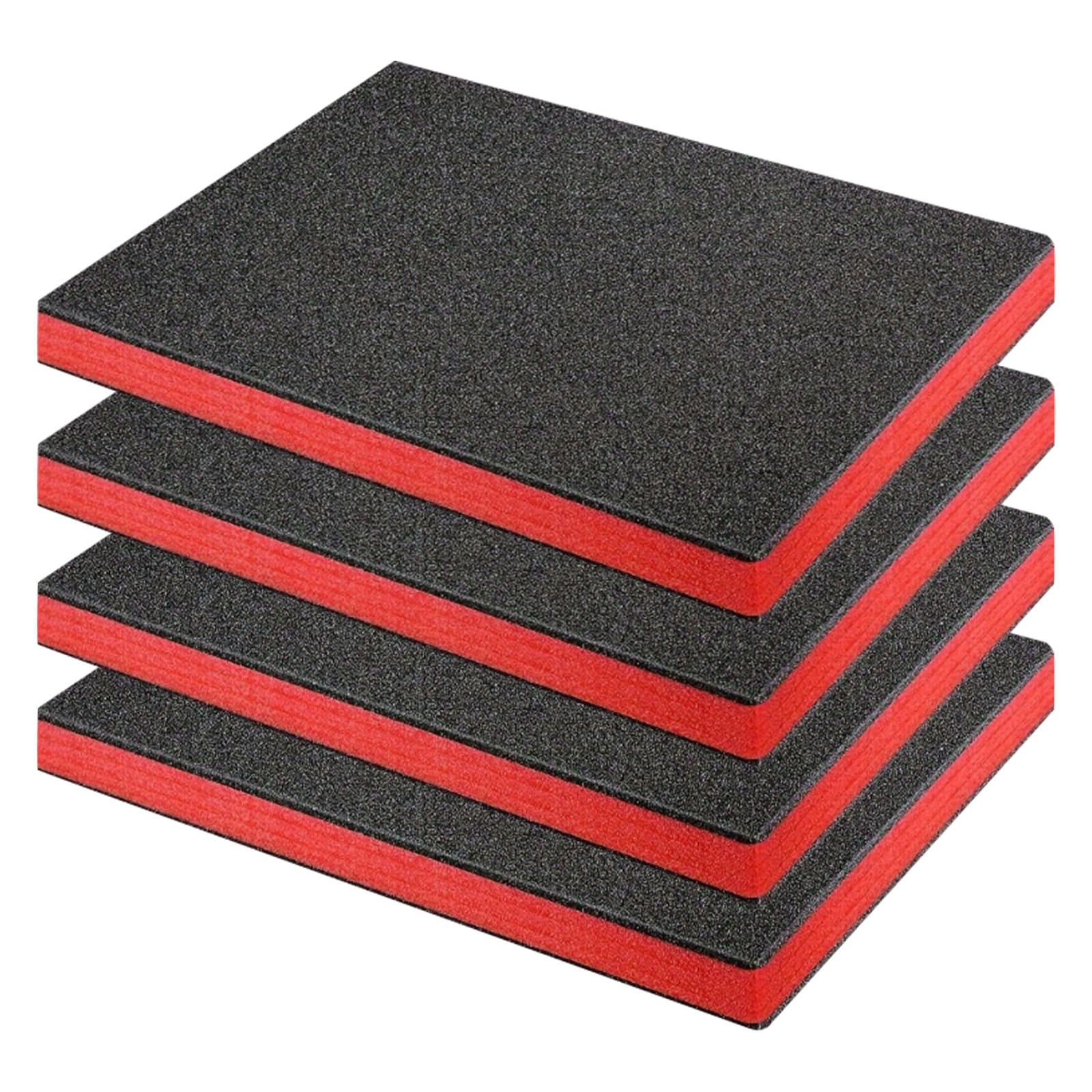 Lot de 4 Inserts en Mousse pour Boîte à Outils Inserts en Polyuréthane Découpables Mousse de Rangement Servante Boîte à Outils Rembourrage Découpable 40×30×2,5cm pour Boîte de Rangement