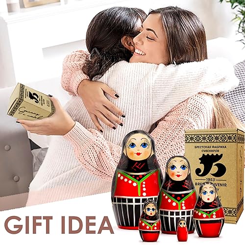 Miniatura 6 de Juego de 5 muñecos rusos de anidación  Muñeca rusa con vestido tradicional danés  Matrioska en disfraz danés  Decoración de habitación danesa