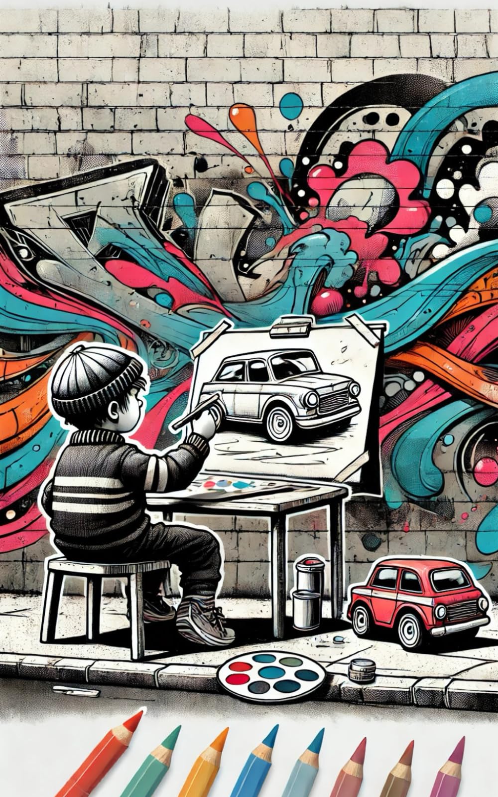 Coole Autos zum Ausmalen: Tolles Auto-Malbuch für Kinder – Spaß, Kreativität und Konzentration