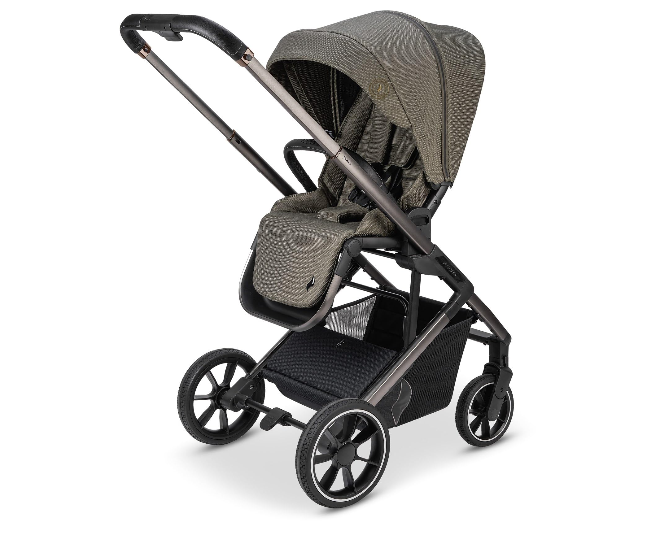 Osann Passeggino Navetta Duo Juntos Sistema Combinato - Leggero e compatto - Reversibile - Aerato - Parapioggia anti pioggia - Fronte Mamma - Fronte Mondo (Teak Marrone)