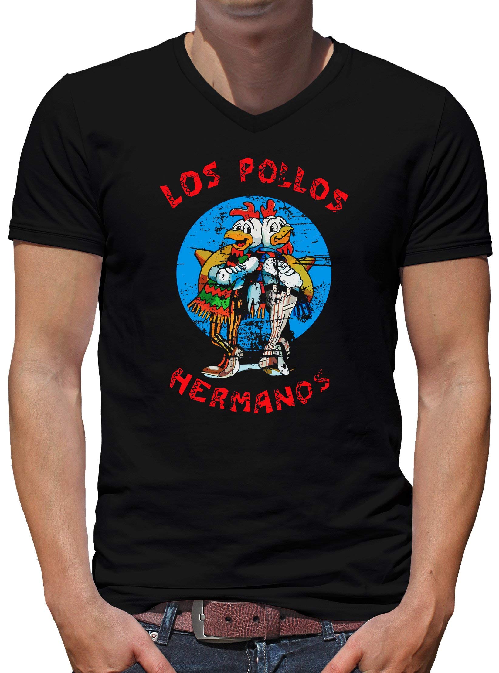 Tshirt-People Men's Black Los Pollos Hermanos T-Shirt, Xl
