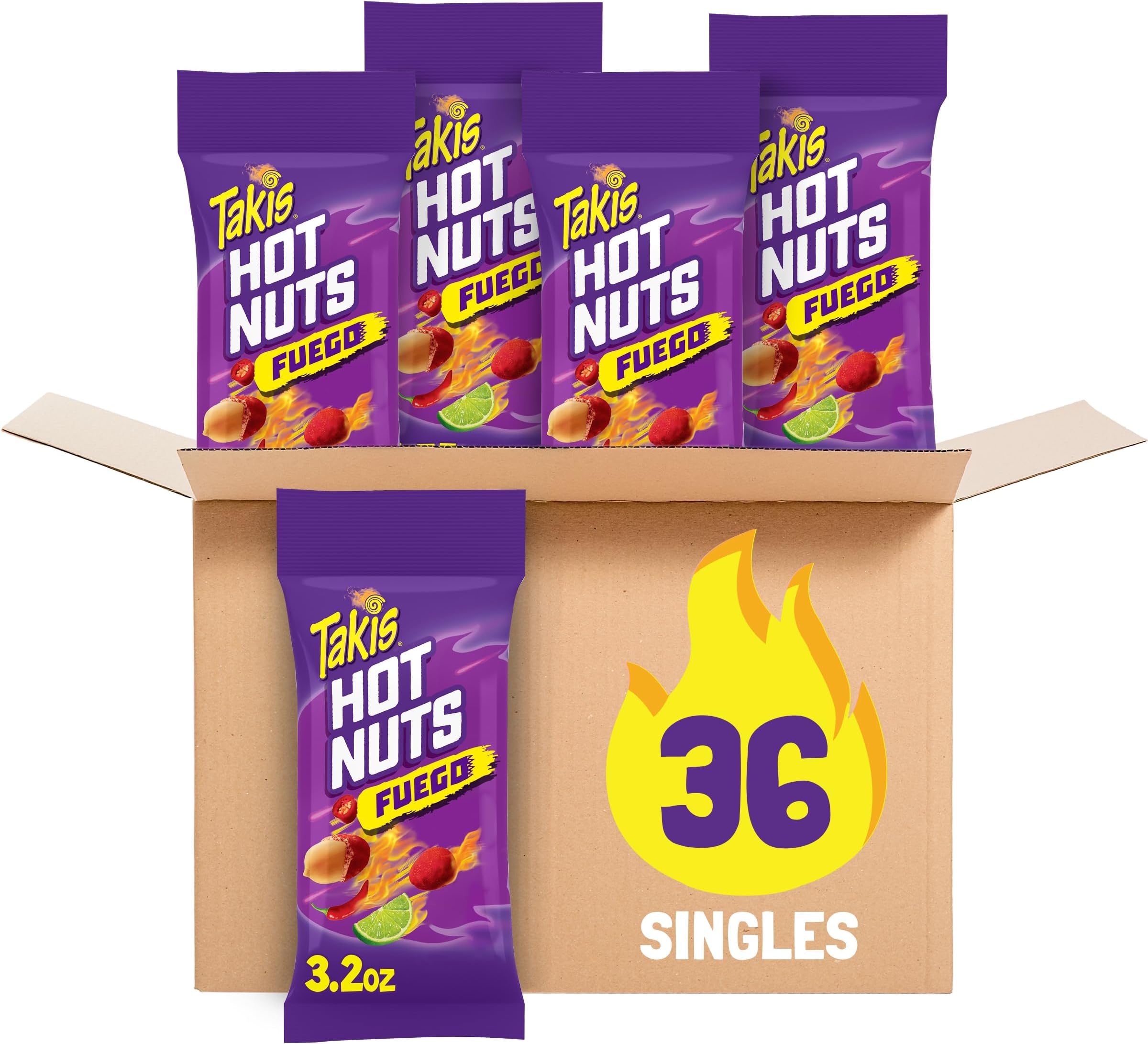 Takis Fuego Hot Nuts 3 ct, 12 pc / 3.2 oz