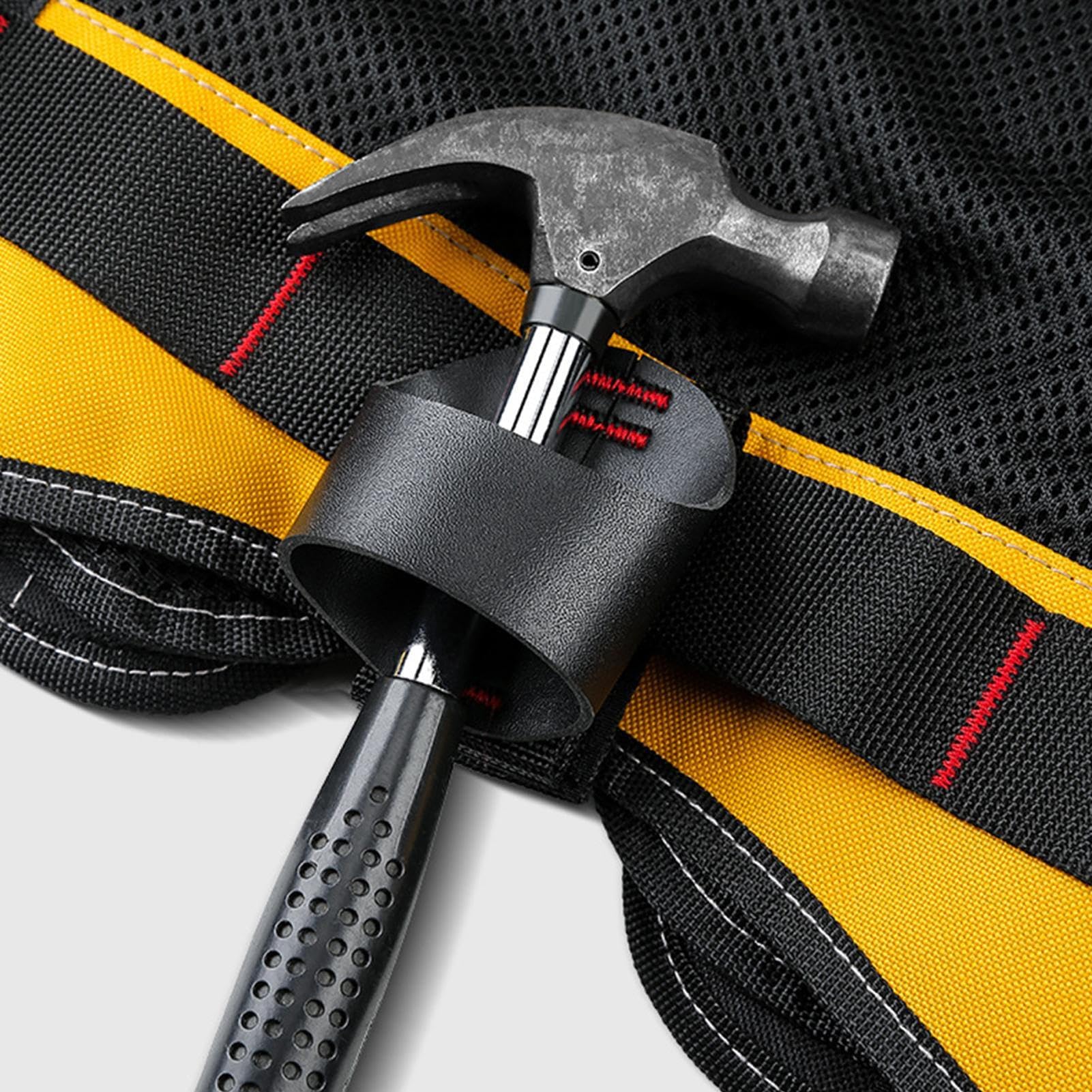 Chaleco de herramientas ajustable, chaleco de trabajo resistente, equipo de seguridad transpirable con tirantes de cinturón de herramientas para construcción, carpintería y uso al aire libre