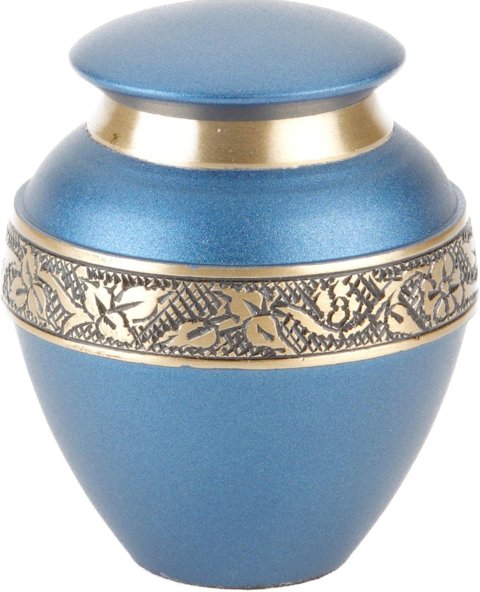 Urns UKSwindon Brass Urn, Blue