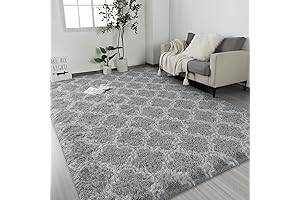 8x10 Area Rugs for Bedroom - Light Grey Living Room Rugs Clearance Sale