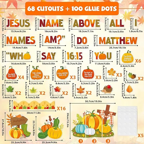 Vista 16 de Juego de decoración de invierno "Snow in Love with Jesus" (La nieve está enamorada de Jesús), con fondo, recortes y bordes de nieve para aula