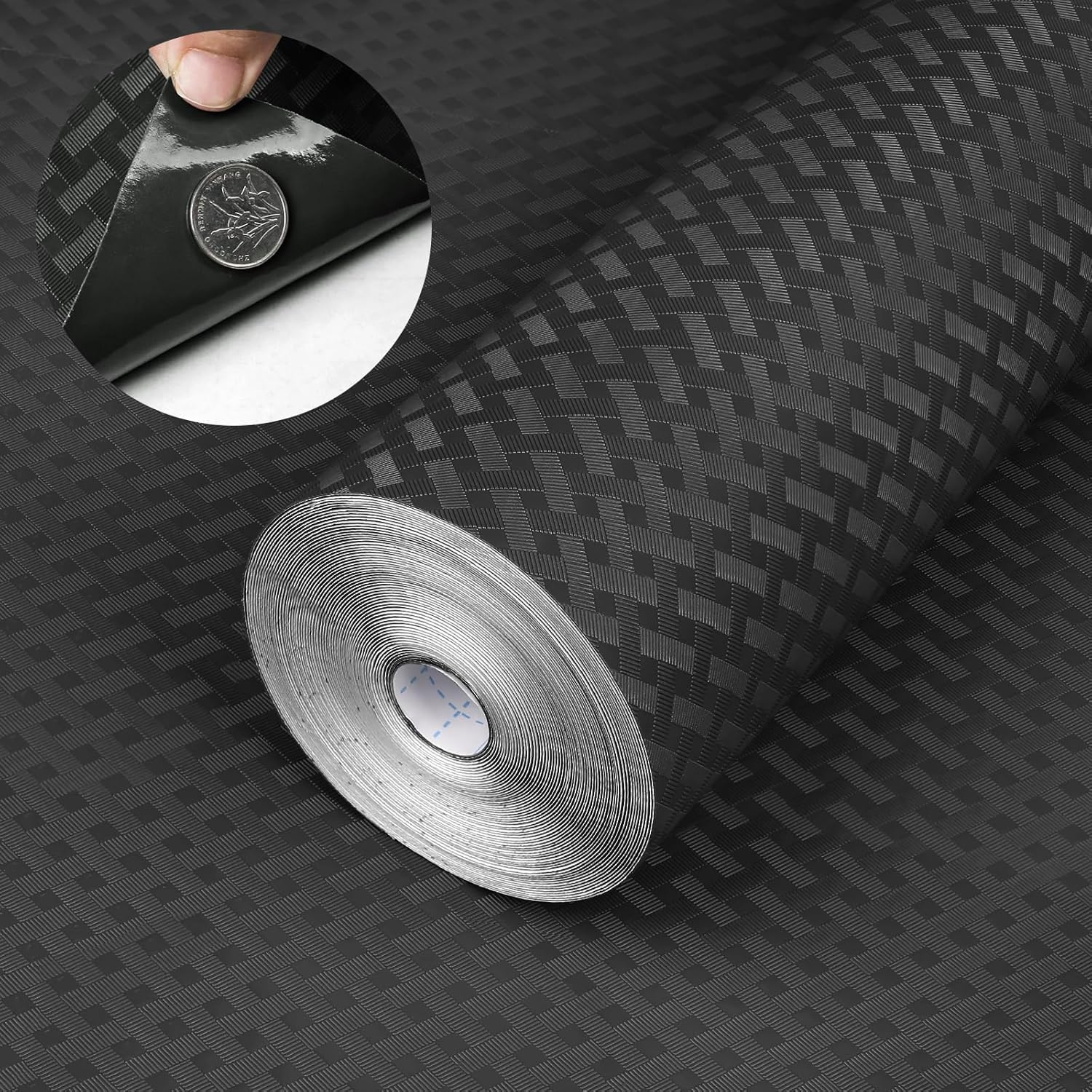 HooTown Self Adhesive Shelf Liner, 23.6" x 393.7" Contact Paper for Cabinets and Drawers, Waterproof & Oil-Proof Kitchen Cabinets Liner, Peel and Stick Cupboard Liner for Countertops,Shelves