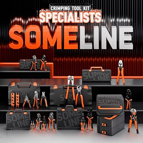 Miniatura 8 de Kit de herramientas de prensado de virola, alicates de crimpado de virola hexagonal (AWG 24-10), con virolas aisladas de 24 tamaños y virolas