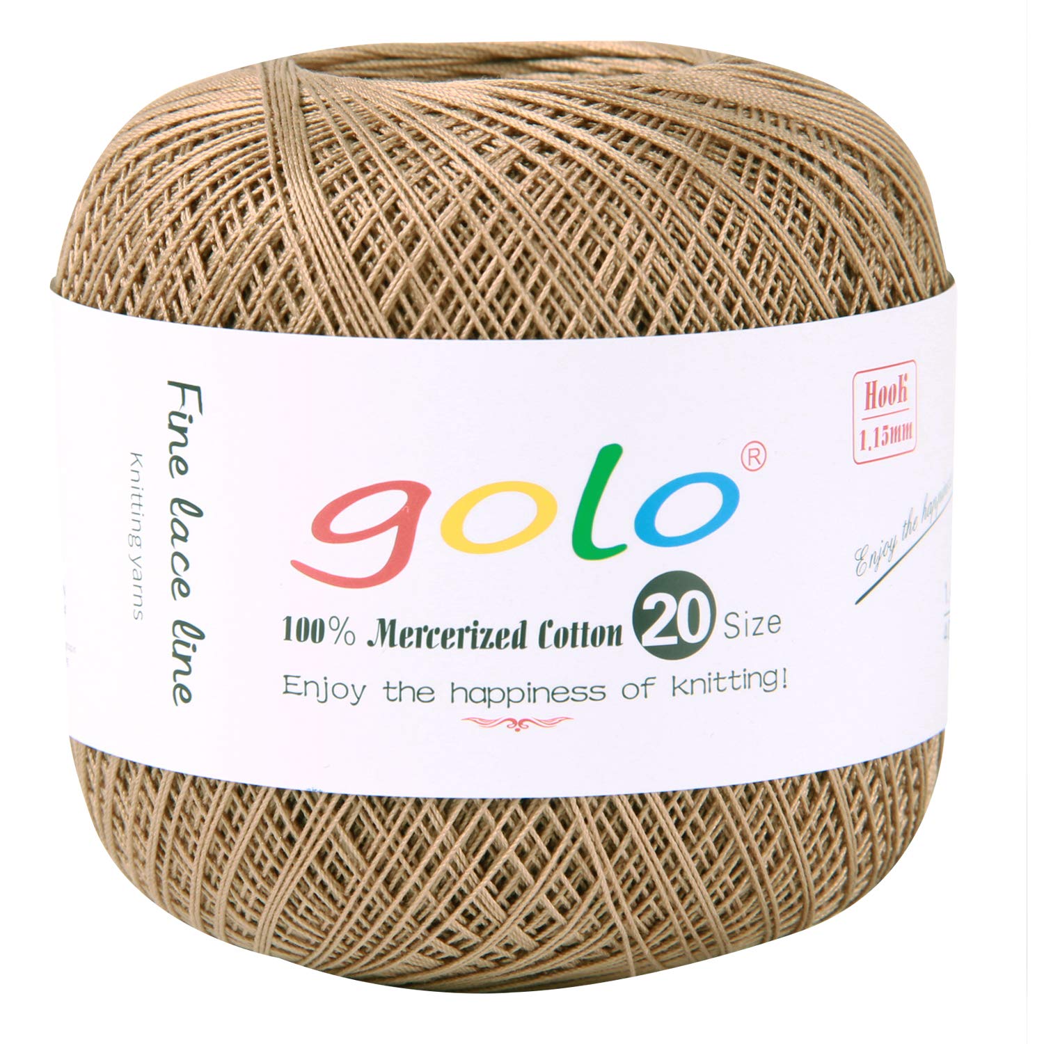 golo Crochet Thread Yarns for Hand Knitting Size 20 Golden Coffer Yarn 736
